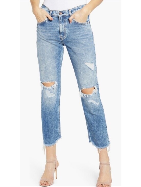 Hudson Jeans Denim - Hudson jessi ripped ankle boyfriend jeans Sz 28 Dadcore Minimalist Streetwear